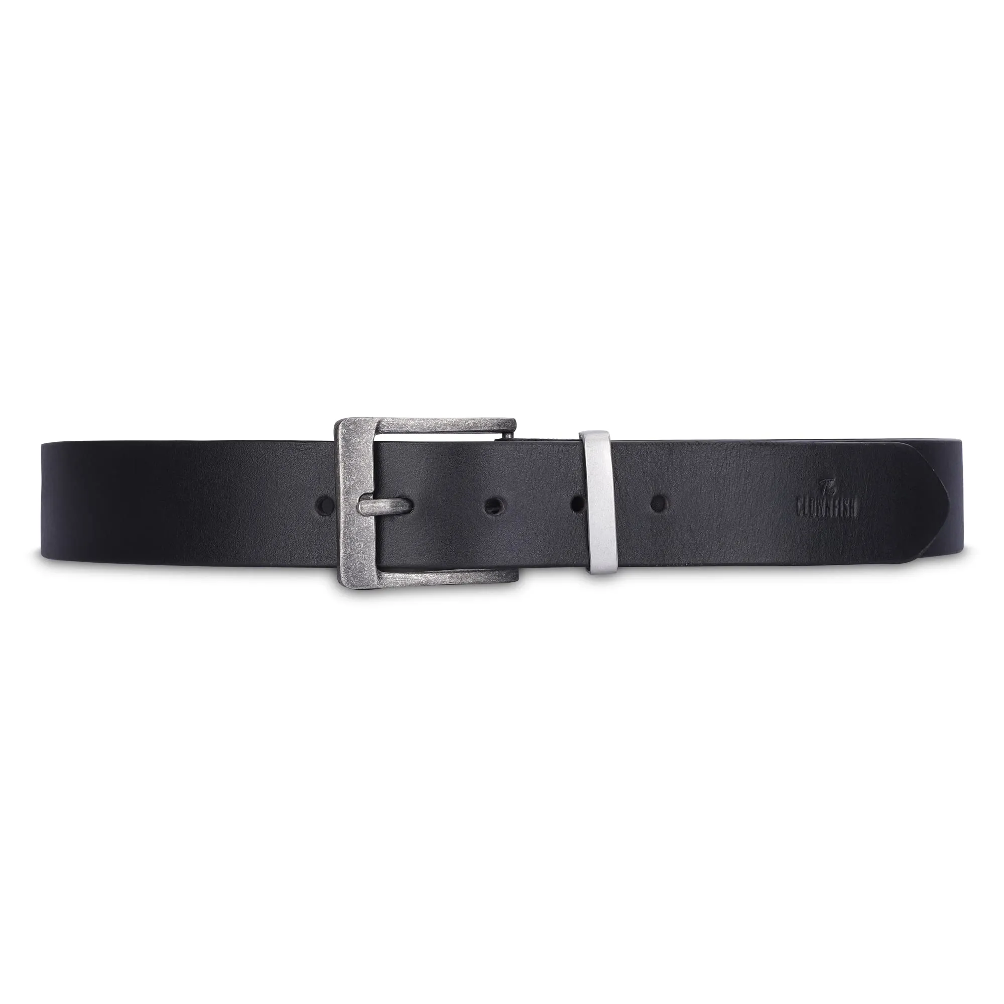 THE CLOWNFISH Men's Genuine Leather Belts - Black (Size-40 inches)