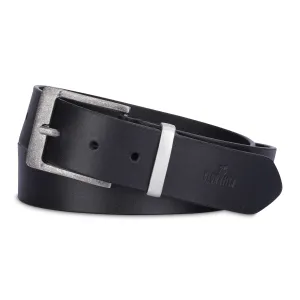 THE CLOWNFISH Men's Genuine Leather Belts - Black (Size-40 inches)