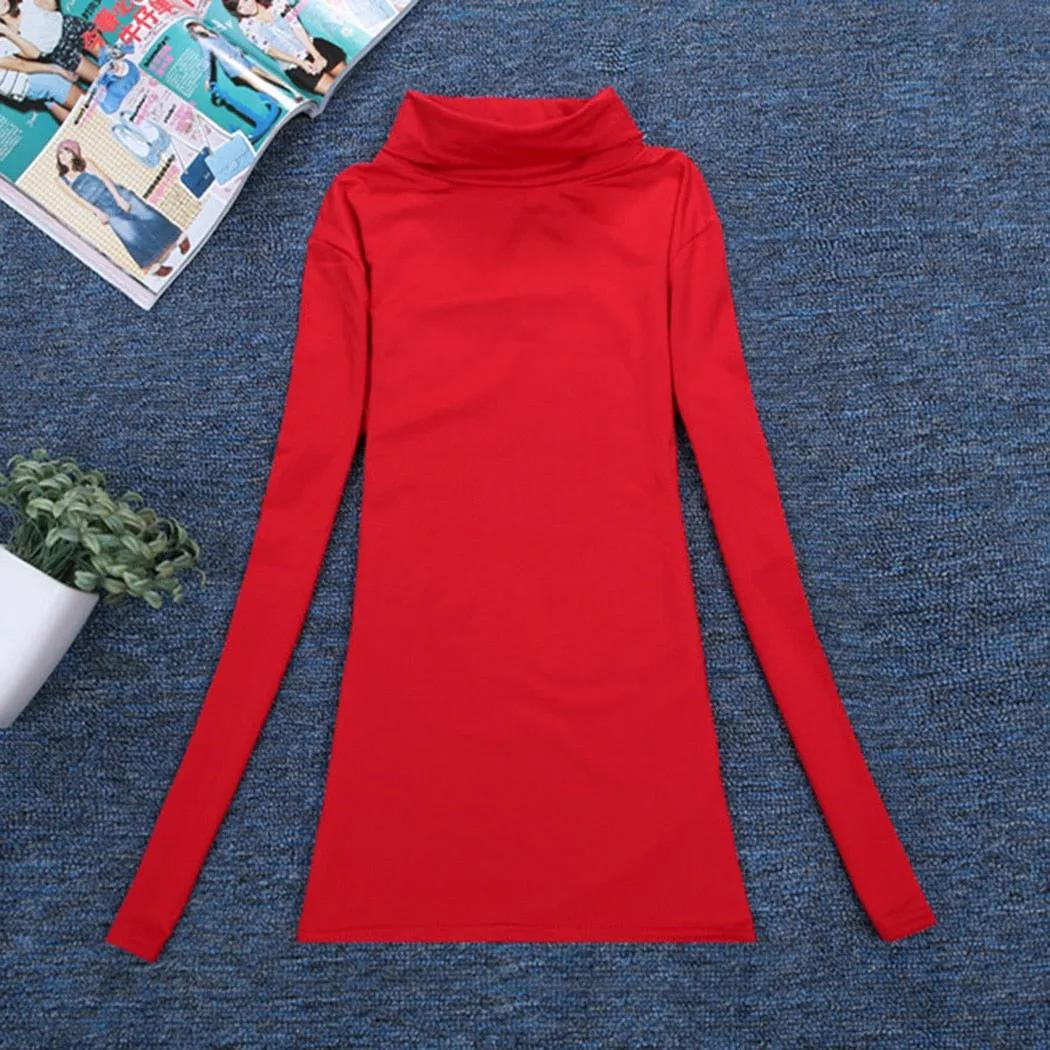 VenusFox Wool Turtleneck Jumper Long Sleeve Basic Tops