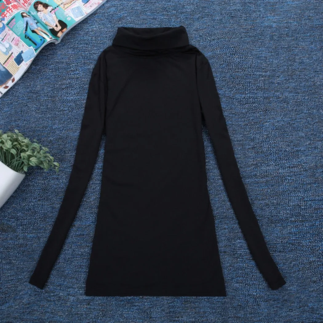VenusFox Wool Turtleneck Jumper Long Sleeve Basic Tops
