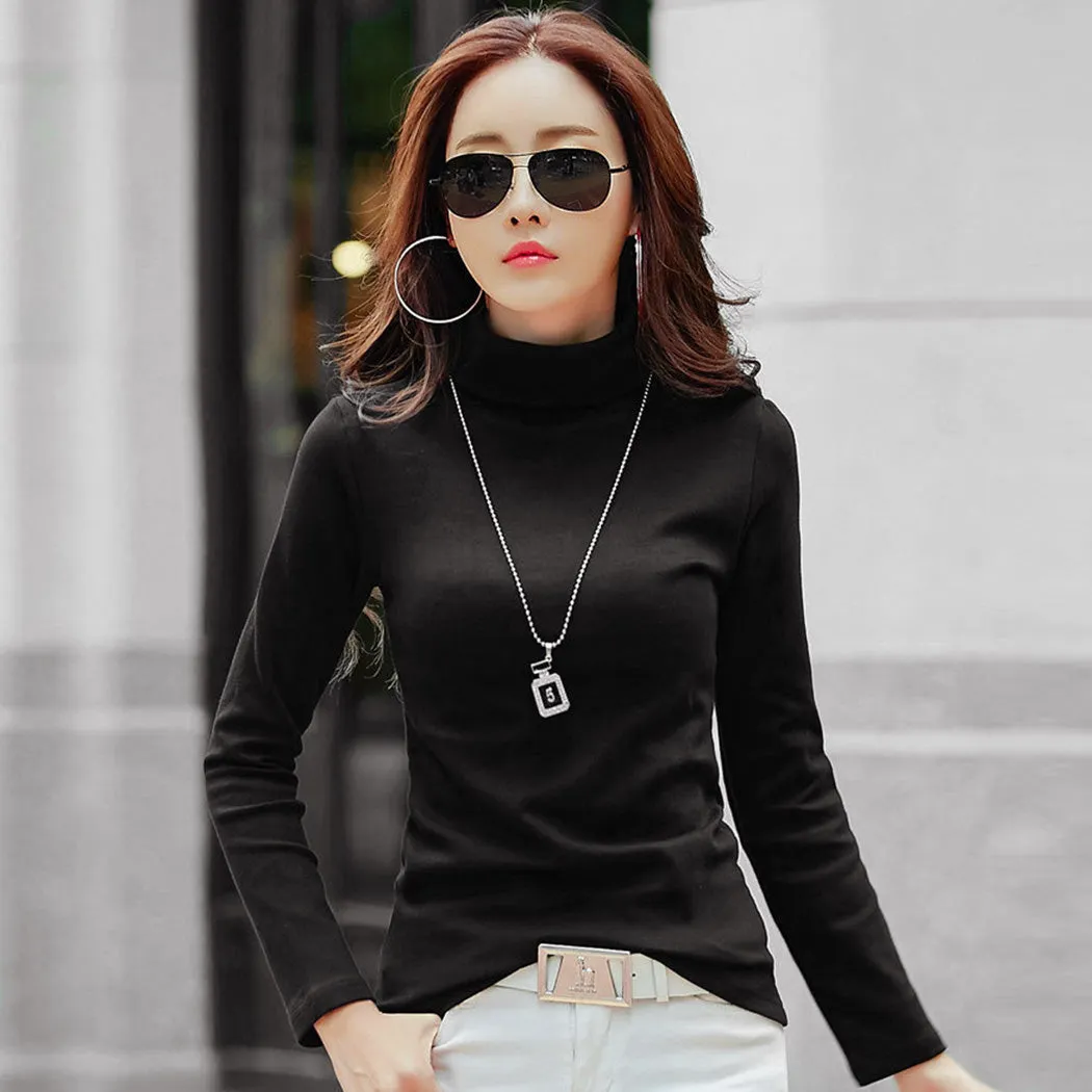 VenusFox Wool Turtleneck Jumper Long Sleeve Basic Tops