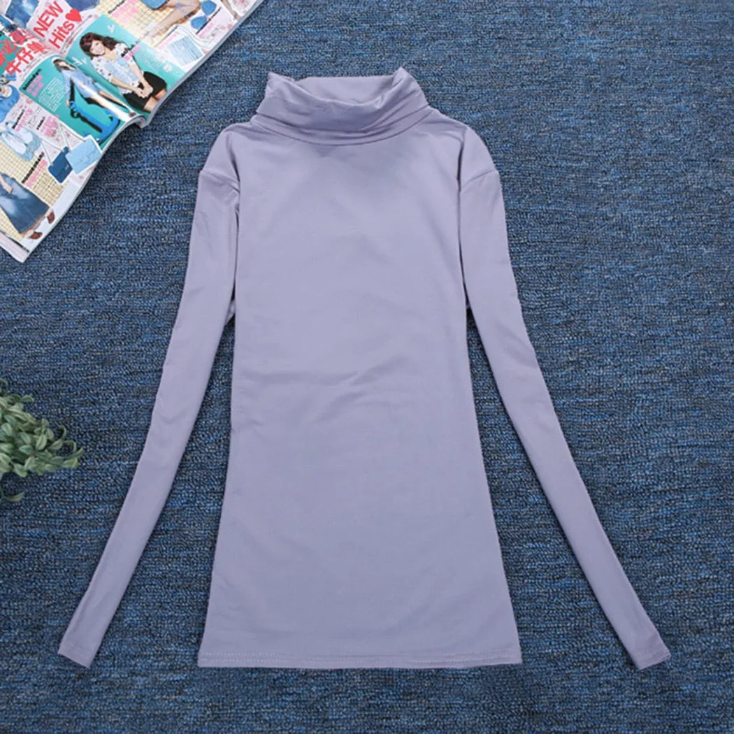 VenusFox Wool Turtleneck Jumper Long Sleeve Basic Tops