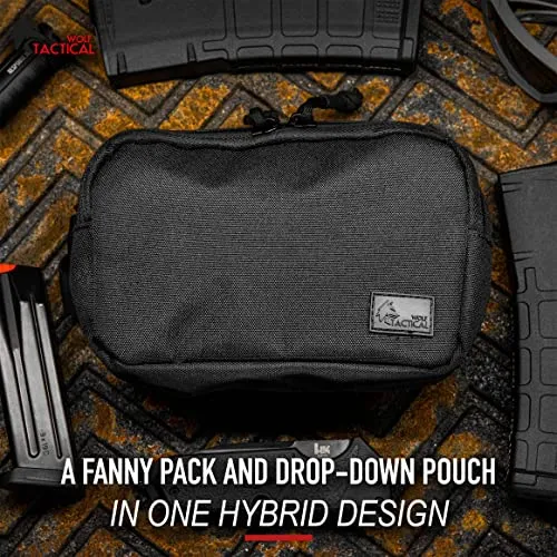 WOLF TACTICAL Fanny Pack for Men Dangler Pouch Concealed Carry